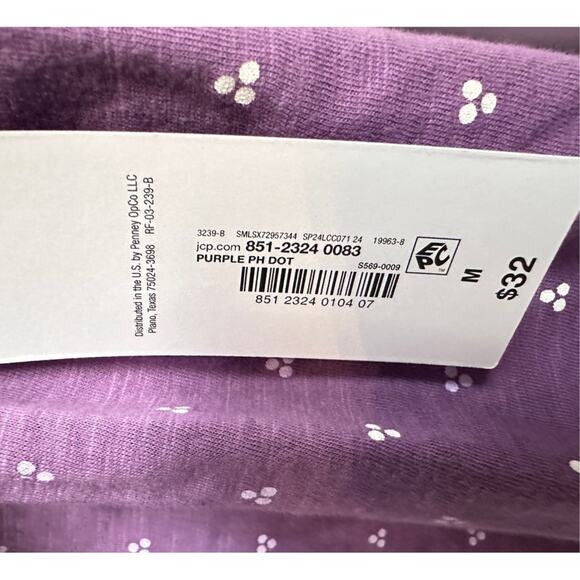 Liz Claiborne Womens M Purple PH Short Sleeved Top - Picture 5 of 6
